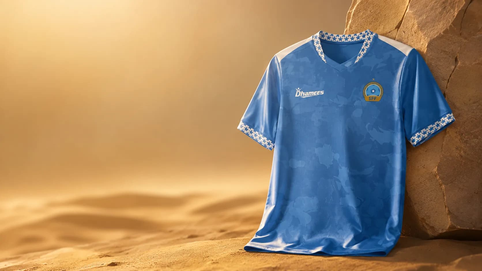 Somali National Team away jersey displayed in a premium showcase